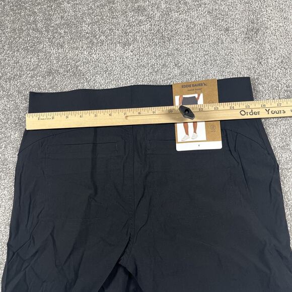 Eddie Bauer Shorts Womens 4 Hiker Nylon Spandex Performance Stretch Black NWT - Picture 8 of 10